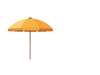Obraz premium Yellow beach umbrella isolated on a transparent background shade