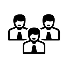 Vector solid black icon for Employees