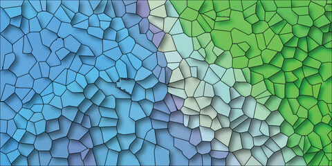 Abstract geometric mosaic background pattern with vibrant colors and a shadowed polygonal effect perfect for design layouts and modern art