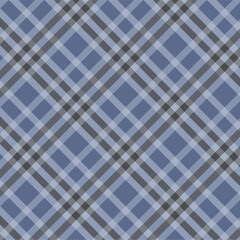 Diagonal Plaid Fabric Texture in Blue and Gray
