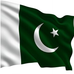 Flags of Pakistan and Algeria waving together symbolizing national pride and patriotism