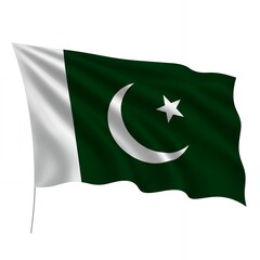 Flags of Algeria Pakistan and Syria waving together in the wind