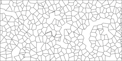 Abstract vector illustration of a voronoi diagram style pattern with irregular cell shapes and outlines creating an organic and modern design