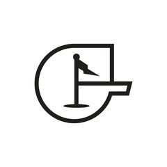 letter G and golf logo design