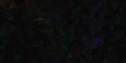 Dark stained glass pattern depicting a mosaic style texture with intricate geometric shapes and varied dark color tones perfect for digital designs