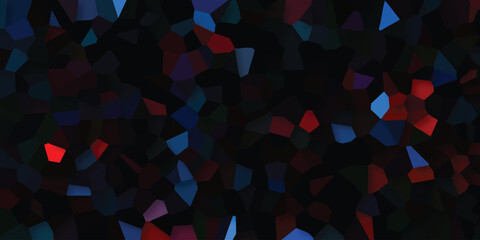 Mosaic of irregular geometric shapes featuring a multicolored palette suitable for digital design and graphic illustration creative use
