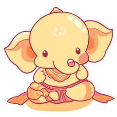 Adorable Baby Ganesha Characters – Hindu Elephant God Illustration