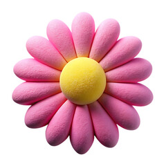 Pink Daisy Flower Pillow, Cute Plush Decorative Cushion, Soft Floral Throw Pillow for Home Decor, Kids Room, Nursery, Playroom, & Gift Idea