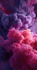 Obraz premium Abstract swirls of vibrant pink and purple smoke