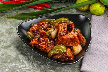 Indian cuisine - paneer with chilli