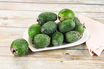 Sweet ripe juicyfruit feijoa