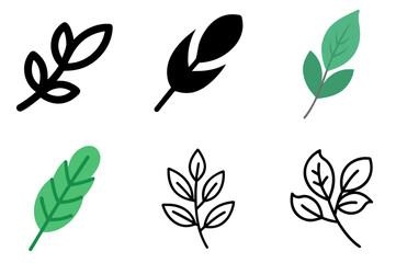 Eucalyptus Leaf Icon Vector Illustration