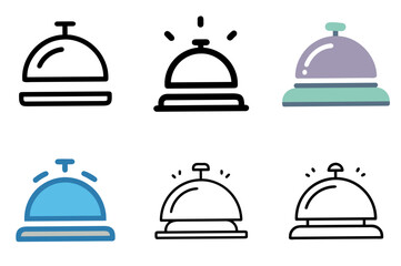 Fototapeta premium Hotel Bell Icon Vector Illustration