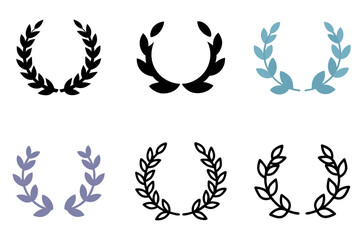 Obraz premium Laurel Wreath Icon Vector Illustration