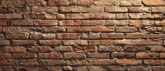 Fototapeta premium The textured brick wall showcasing classic rustic design and architectural beauty.