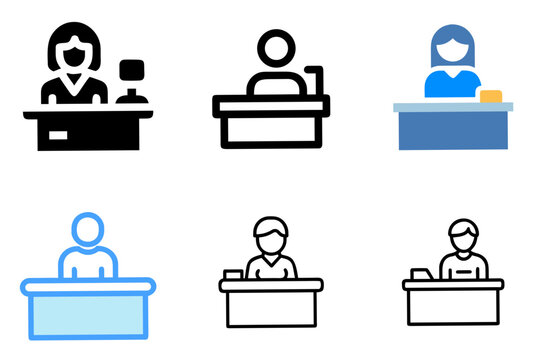 Receptionist Icon Vector Illustration