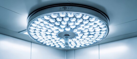 The advanced medical lighting system illuminating a modern surgical room.