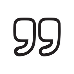 Minimalist Quotes Icon Collection – Outline Quote Marks