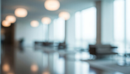 Bright workspace with diffused light and minimalist decor, represented with an intentional blur to emphasize concept over clarity.