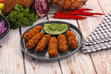 Indian minced meat kebab kofta