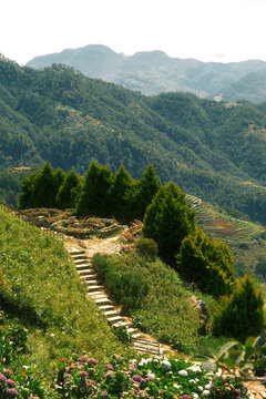 atok benguet landscape with mountain view