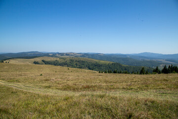 mountain landscape with blue sky