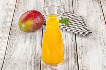 Sweet cold tropical mango juice
