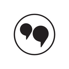simple quote mark, quotes icon vector sign