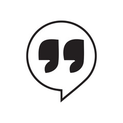 simple quote mark, quotes icon vector sign