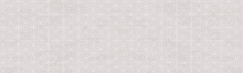 麻の葉模様の透かしがある和紙、和柄バナーベクター背景