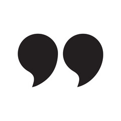 Flat Design Quotes Icon  – Vector Illustration