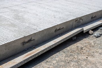 construction of a concrete highway on a tropical island, in a coastal area