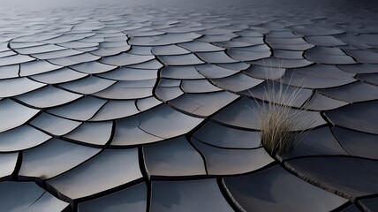 The parched earth is cracked and dry, a stark reminder of the devastating effects of a prolonged drought