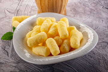 Golden crispy sweet corn sticks