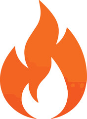 Orange flame vector fire illustration heat burning hot inferno icon logo