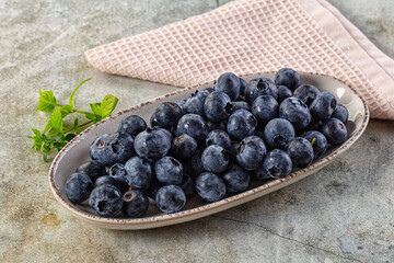 Sweet juicy ripe blueberry heap