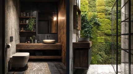 Modern industrial bathroom interior design (1)