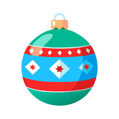 Obraz premium christmas ball with red ribbon