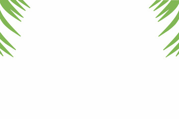 frame of green leaves