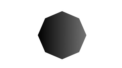 Hexagonal icon isolated on white