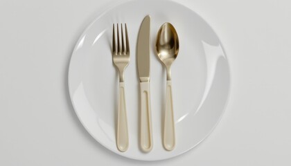a high resolution, ultra sharp isolated cutlery set made from gelatin biopolymer, placed on a pure white background with no shadow or minimal soft shadows only