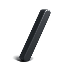 3D Forward Slash &ndash; Divider Symbol on transparent background