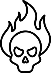 A vector illustration of a cartoon pirate skull and crossbones with a spooky design, perfect for a Halloween icon or tattoo art