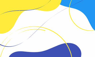 An abstract wave-style background with a mix of blue and yellow on a white background, provides a bright, contemporary and engaging feel for dynamic visual elements.