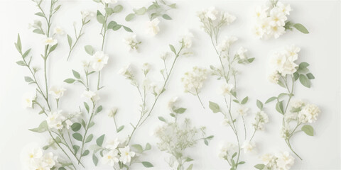 Fototapeta premium Boho Wedding Floral Elements – Butter Yellow Blooms, Dusty Green Foliage, and Ivory White Watercolor Flowers Isolated on Transparent 