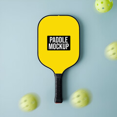 Pickleball Paddle Mockup Set – Realistic Paddle Templates with Various Colors, Fabrics, and Shadows for Branding, Product Showcase, and Sports Equipment Design