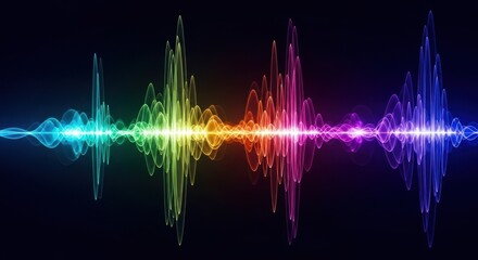 Colorful audio waveform