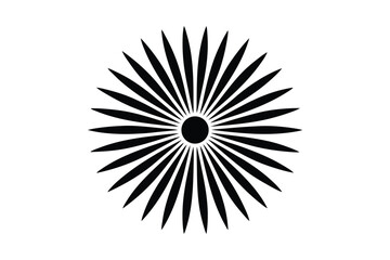 Obraz premium Minimalist Abstract Floral Pattern with Lines in CMYK Colors on White