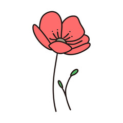 Hand-drawn Style Cute Flower Vector