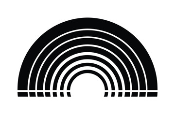 Obraz premium Stylized Retro Sunset with Marigold Petal and Animal Silhouette